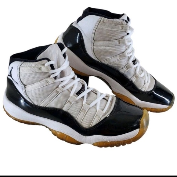 Nike Jordan 45 Retro Concord Sneakers GS Youth 7Y Ws 8 Hi-Top Blk Wht 378038-100 - Picture 1 of 15